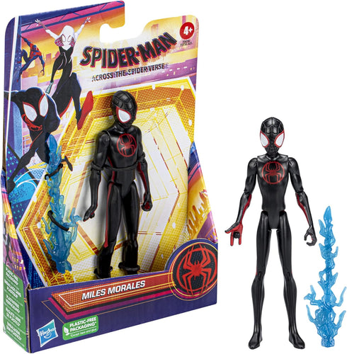 Marvel Spider-Man Across The Spider-Verse Miles Morales, 6-Inch-Scale Action Figure with Web Accessory, Toys for Kids Ages 4 and Up...