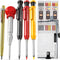 Nicpro 10 Pack Carpenter Pencil Set with Sharpener, Mechanical Carpenter Pencils with 21 Refill, Automatic Center Puncha and Carbide Scribe Tool, ...