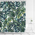 LIVILAN Green Plant Shower Curtain, Botanical Leaf Pattern, 72X72 inches - Jungle Bathroom Decor with 12 Hooks...