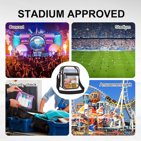 USPECLARE Clear Purse Bag for Stadium Events Clear Messenger Bag for Men and Women...