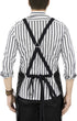 Under NY Sky Cross-Back Black Apron – Chrome Hardware, Coated Twill, Leather Reinforcement, Split-Leg – Adjustable for Men, Women, Pro Barber, Tat...
