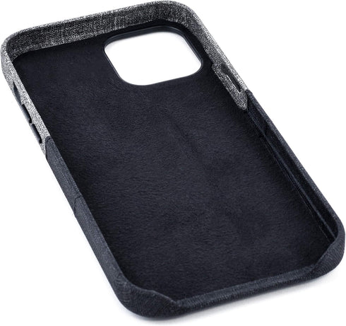 Dockem Wallet Case for iPhone 12 Pro Max: Built-in Metal Plate for Magnetic Mounting & 2 Credit Card Holders: 6.7" Luxe M2, Canvas Style Synthetic...