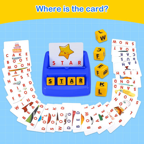 Matching Letter Game, Alphabet Spelling & Reading Words, Objects & Color Recognition, Early Learning Educational Toy for Preschool & Kindergarten ...