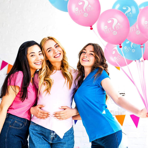 Lecpeting 20 Pcs Gender Reveal Balloons Boy or Girl Letter Balloon 12 Inches Latex Party Balloon for Baby Shower Themed Party Decorations...