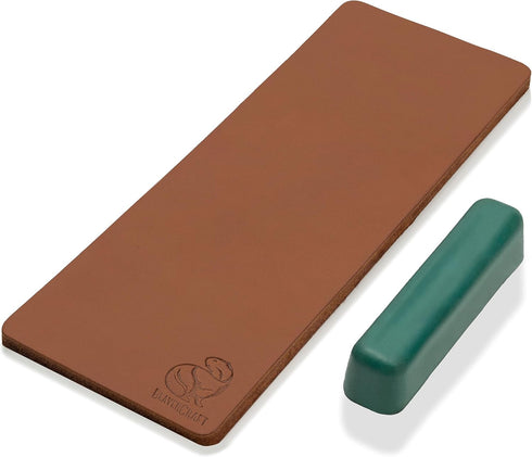 BeaverCraft Stropping Leather Strop for Knife Sharpening Strop LS2P1 - Knife Stropping Kit 3 x 8 IN - Knives Sharpener with Honing Strop Polishing...
