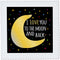 3dRose Love You to The Moon and Back-Cute Saying with Triangle Stars-Quilt Square, 6 by 6-inch (qs_202102_2)...