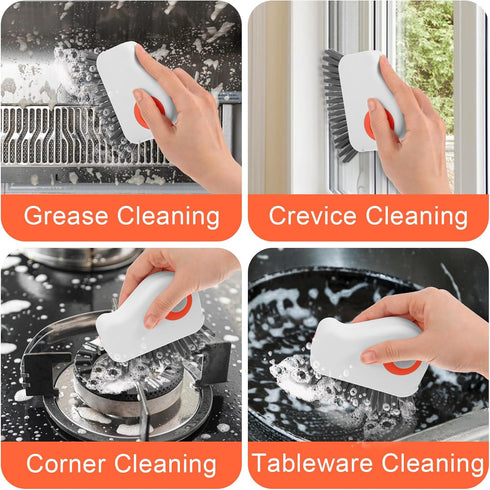 2 in 1 Window Track Cleaning Tools Window Sill Cleaner Tool Groove Crevice Cleaning Brush Grout Corner Scrubber Brush Tool Window Cleaner Tool for...