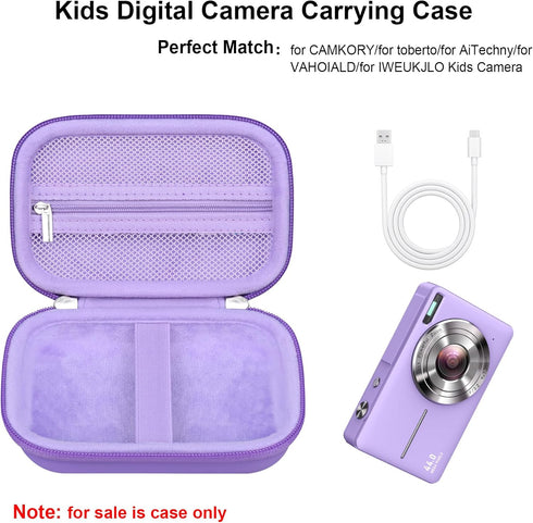 Digital Camera Carrying Case for CAMKORY/for toberto/for AiTechny/for VAHOIALD/for IWEUKJLO FHD 1080P Camera, Boys Girls Kids Compact Small Camera...