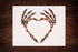 Reusable Skeleton Hands Heart Stencil 11" x 8.5" - Custom Gothic Design for Unique Crafts...
