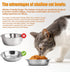Stainless Steel Cat Bowls, Cat Food Bowls Whisker Friendly Shallow Cat Food Dish, Metal Basic Cat Bowls (3 PCS?6.2Inch)...