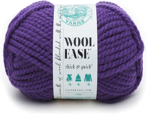 Lion Brand Yarn Wool-Ease Thick & Quick Yarn, Soft and Bulky Yarn for Knitting, Crocheting, and Crafting, 1 Skein, Iris...