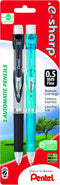 Pentel .e-sharp Automatic Pencil, 0.5mm, Assorted Barrels, 2 Pack (AZ125BP2M-K6)...