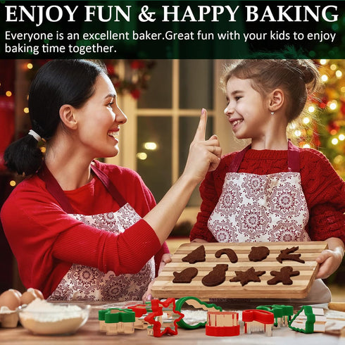 Christmas Cookie cutters Set 16 Pieces, Holiday Cookie Cutters with Comfort Grip, Stainless Steel Baking Cutters Christmas Shapes for Xmas, Ginger...