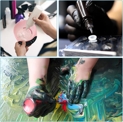 PATIKIL Twist Bottle Caps, 24Pcs 20/410 Squeeze Flip Bottle Cap Replacement Caps for Glue Dispensing Bottles Dispensing Caps Paint Bottles, Black...