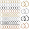 Huwujiu 80pcs Earring Hoops for Jewelry Making, Earrings Beading Hoop Earring Finding Circle Round Circle Round Beading Hoops for Earring DIY Craf...