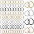 Huwujiu 80pcs Earring Hoops for Jewelry Making, Earrings Beading Hoop Earring Finding Circle Round Circle Round Beading Hoops for Earring DIY Craf...