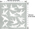 Aleks Melnyk No.468 Metal Stencil, Many swallows fly in The sky, Birds, Animals, Small Stencil, 1 PC, Template for Wood Burning, Engraving, Crafti...