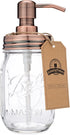 Jarmazing Products Mason Jar Soap Dispenser - Copper - with 16 Ounce Ball Mason Jar - Made from Rust Proof Stainless Steel...