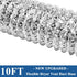 Funmit Dryer Vent Hose Kit - 4 In Diameter by 10 Ft Length - with 2 Stainless Steel Worm Clamp - Flexible Universal Aluminum Foil Non-Insulated - ...