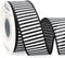 Ribbli Black and White Stripe Wired Ribbon, 1-1/2 Inch x 10 Yard, Narrow Striped Burlap Ribbon for Craft, Wreath,Christmas Tree Decoration, Outdoo...