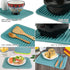 Smithcraft Silicone Trivets Mats for Hot Dishes and Hot Pots, Hot Pads for Countertops, Tables, Pot Holders, Spoon Rest Small Drying Mats Set of 2...
