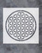 GSS Designs Flower of Life Stencil for Crystal Grid Art Painting (12x12 Inch) - Mandala Flower of Life Reusable Stencils - Laser Cut Painting Sten...