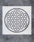GSS Designs Flower of Life Stencil for Crystal Grid Art Painting (12x12 Inch) - Mandala Flower of Life Reusable Stencils - Laser Cut Painting Sten...