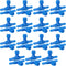 30 Pack Aquarium Air Control Valves for Fish Tank 3/16" ID Air Tube Blue Single Way T Shape Control Valve Plastic Aquarium Hose Connector for Home...