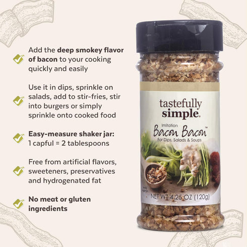 Tastefully Simple Bacon Bacon Seasoning, 4.25 Ounce...