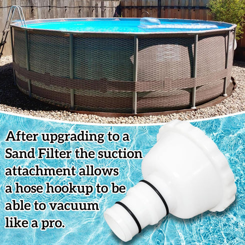 Pool Vacuum Hose Adapter RP/RX Skimmer Attachment Replacement for Summer Waves Above Ground Pool Vacuum Adapter Parts,for 1.5" Hose Connections...