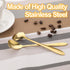 8 Pcs Flower Dessert Spoons, Coffee Teaspoon Set Stainless Steel Tableware Sugar Spoon Small Tea Spoons Cafe Bar Spoon Cute Coffee Teaspoon Mini T...