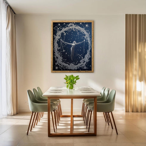 Posterizer 1 pcs-woman in the stars and constellations -2-Astrology & Zodiac Art-Fantasy & Fiction Art-Gifts for Women-Decor for Home & Office- un...