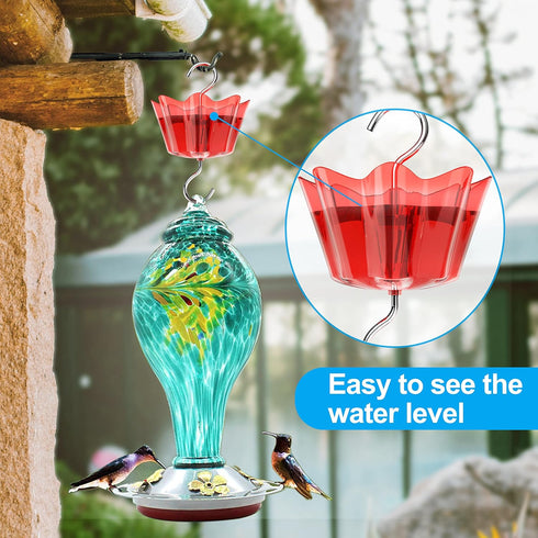 Ant Moat for Hummingbird Feeders- 6 OZ x 2 Pack, Ant Guard for Hummingbird & Oriole Feeders, Transparent Plastic Ant Moat...