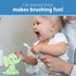 Dr. Brown's Infant-to-Toddler Training Toothbrush Set, Mint Elephant with Fluoride-Free Strawberry Baby Toothpaste, 0-3 Years...