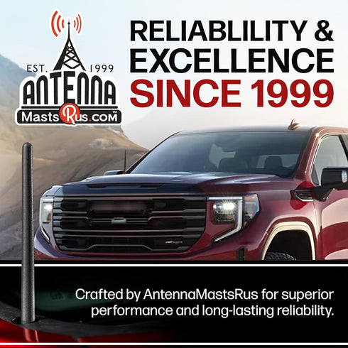AntennaMastsRus Short Rubber Antenna for GMC Sierra 1500 (2006-2026) - German Engineered with Internal Copper Coil for Enhanced Signal Reception -...