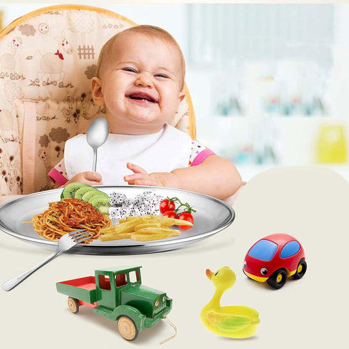 12-Piece Toddler Kids Silverware Set, HaWare Stainless Steel Hammered Flatware Cutlery, Children Tableware Includes 4 Spoons 4 Forks 4 Butter Kniv...