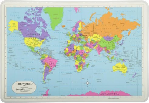 Painless Learning World Map Placemat...