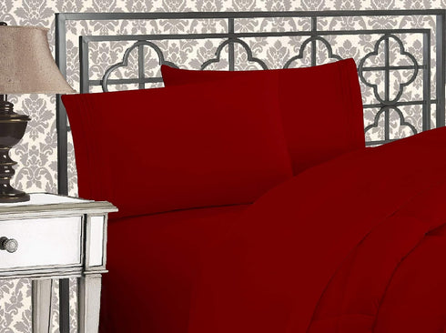 Elegant Comfort 1500 Thread Count Wrinkle & Fade Resistant Egyptian Quality Ultra Soft Luxurious 2-Piece Pillowcases, King Size, Burgundy...