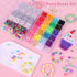 Wutubug 1500pcs Pony Beads Bracelet Making Kit, 24 Colors Friendship Bracelet Kit Kandi Beads, Letter Beads Heart Beads with Elastic String for Je...