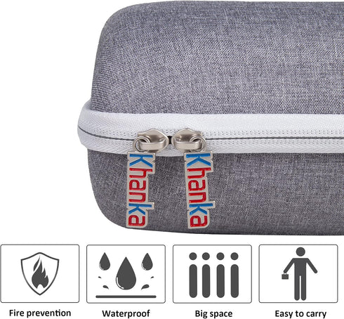 Khanka Carrying Case Replacement for JBL Charge 4/5 Waterproof Portable Bluetooth Speaker. Extra Room for Charger and USB Cable (Gray)...