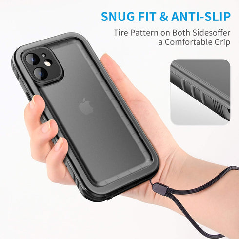 Cozycase Compatible with iPhone 12 Mini Waterproof Case - Full Body Rugged Dustproof Shockproof Case with Built-in Screen Protective Case for iPho...
