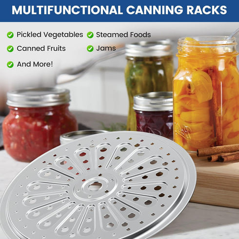Pressure Canner Rack 2Pcs - Stainless Steel Canning Rack for Pressure Cooker, 11 Inch Canning Racks for Water Bath Canner, Canning Supplies - Comp...