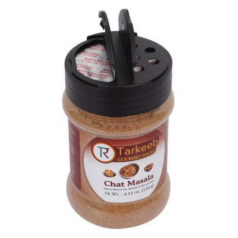 Tarkeeb Chat Masala 4.23 oz (120g) Shaker Top PET Jar | Tangy Indian Seasoning | All Natural | Vegan | No Colors | Gluten Free | NON-GMO | Indian ...
