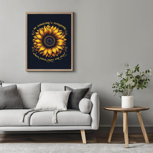 Posterizer 1 pcs-Be Someone's Sunshine-Sunflower Poster-Motivational & Inspirational Art-Floral Botanical Art-Gifts for Women-Living Room Bedroom ...