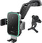 15W Fast Wireless Car Charger Mount Dual Coil - Auto Alignment Clamping Wireless Car Phone Charger, Dashboard Windshield Wireless Charging Car Hol...