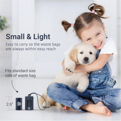 SVD.PET Dog Poop Bag Dispenser, Retractable Waste Bag Dispenser, Lightweight Poop Bag Holder, Stretchy Strap Fits Any Dog Leash, Dog Walking Acces...