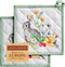 Maison d' Hermine Pot Holders Set 100% Cotton Heat Resistant Potholders 8" x 8" Hot Pads with Loop BBQ, Cooking, Baking, Grilling, Kitchen, Handli...