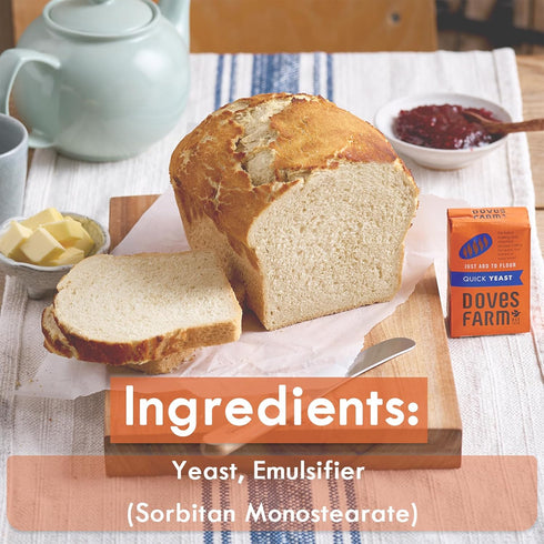 Doves Farm Quick Yeast | For Bread & Pizza Dough Baking | Useful for Home Hand Baking & Bread Machine | Highly Effective Instant Dry Yeast | 4.41 ...