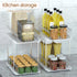 2 Tier Under Sink Organizers and Storage Bathroom Organizer w Dividers and Lids, Snack Organizer for Pantry Pull Out Cabinet Organization for Kitc...