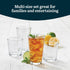 Libbey Flare Tumbler and Rocks Glasses Set, Stylish Lead-Free Drinking Glasses Set of 16, Versatile Dishwasher Safe Kitchen Glassware Set for Part...